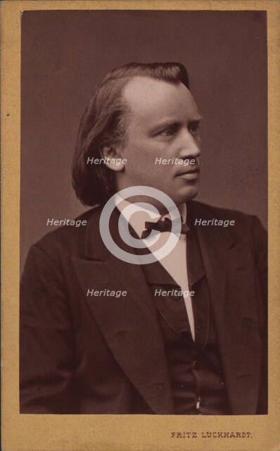Portrait of the composer Johannes Brahms (1833-1897), c. 1875. Creator: Luckhardt, Fritz (1843-1894).