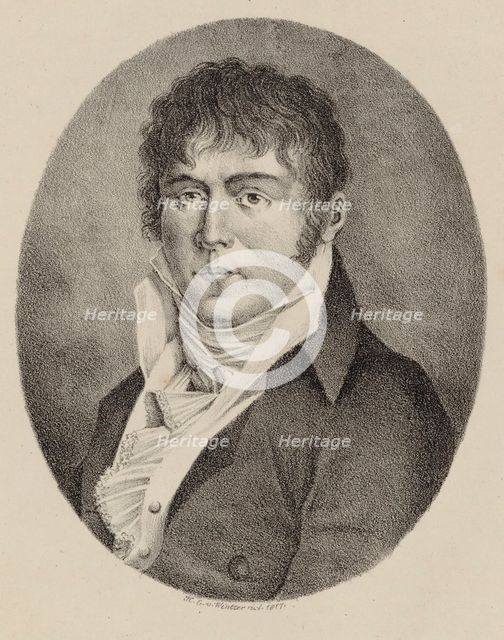 Portrait of the Composer Johannes Simon Mayr (1763-1845) , 1817. Creator: Winter, Heinrich Eduard von (1788-1825).