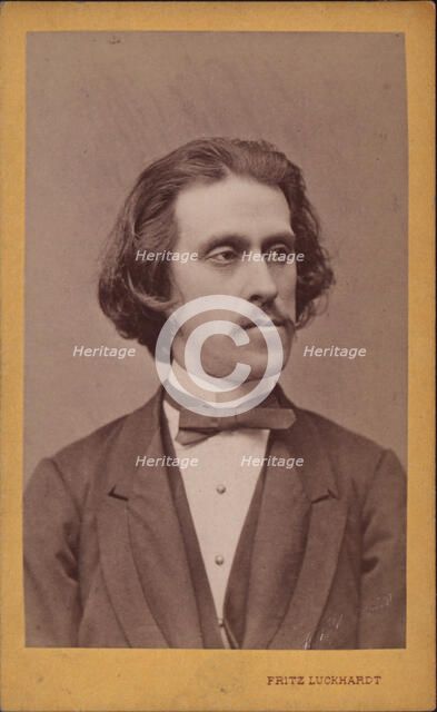 Portrait of the composer Josef Strauss (1827-1870), c. 1868. Creator: Luckhardt, Fritz (1843-1894).