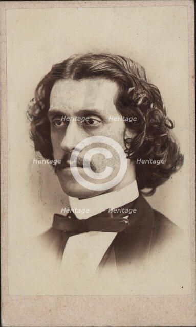 Portrait of the composer Josef Strauss (1827-1870), ca 1860. Creator: Schrank, Ludwig (1828-1905).