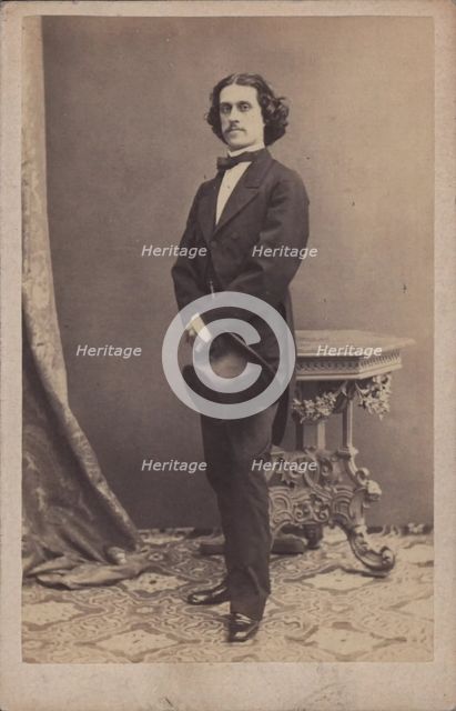 Portrait of the composer Josef Strauss (1827-1870). Creator: Schrank, Ludwig (1828-1905).