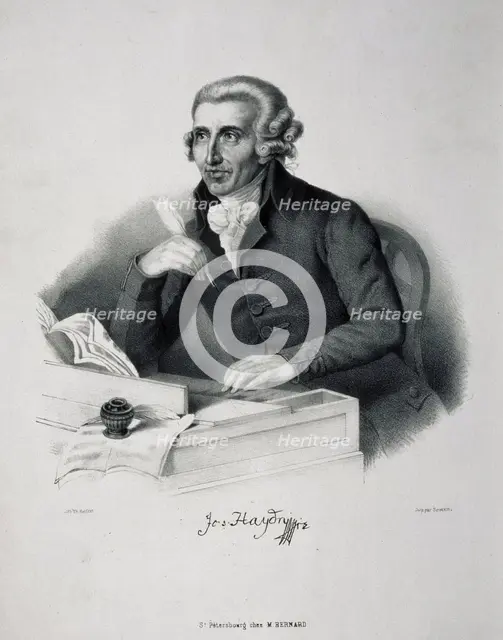 Portrait of the composer Joseph Haydn (1732-1809). Artist: German master  