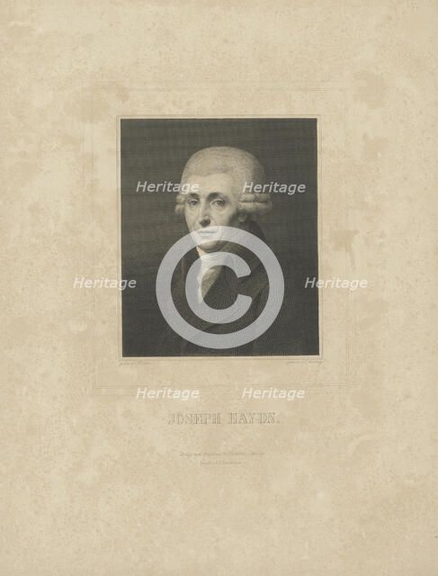 Portrait of the composer Joseph Haydn (1732-1809), c. 1827. Creator: Breitkopf & Härtel.