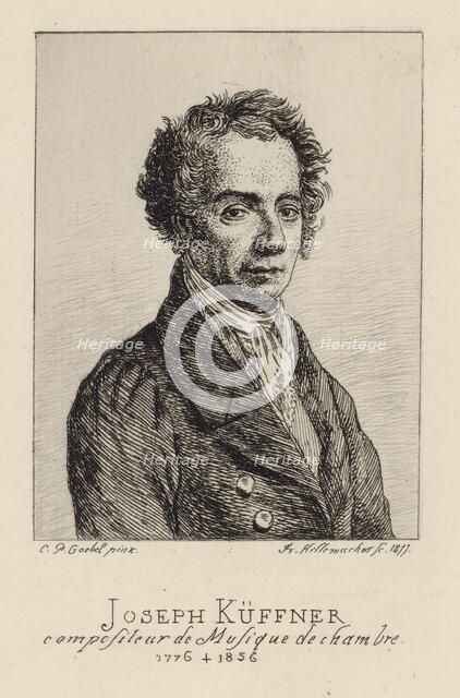 Portrait of the composer Joseph Küffner (1776-1856), 1811. Creator: Goebel, Karl Peter (1793-1823).