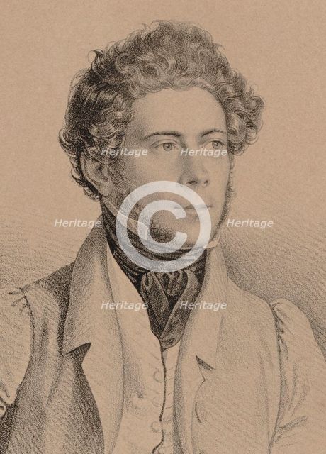 Portrait of the Composer Joseph Lanner (1801-1843) , 1830. Creator: Anonymous.