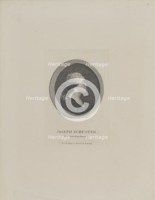 Portrait of the composer Joseph Schuster (1748-1812) , 1811. Creator: Gottschick, Johann Christian Benjamin (1776-1844).