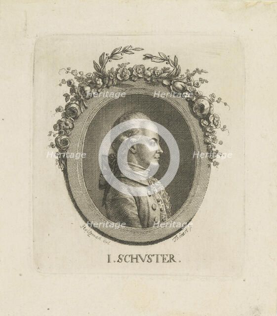 Portrait of the composer Joseph Schuster (1748-1812) , c. 1790. Creator: Thoenert (Thönert), Medardus (1754-1814).
