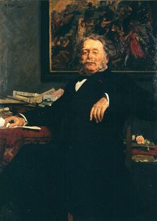 Portrait of the composer Karel (Charles) Miry (1823-1889), 1885. Creator: Vanaise, Gustave (1854-1902)