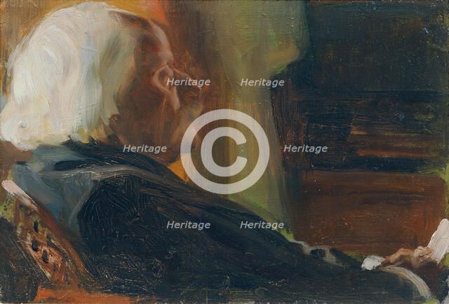 Portrait of the Composer Karl Goldmark (1830-1915), 1905. Creator: Friedrich, Otto (1862-1937).