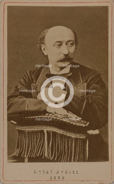 Portrait of the composer Luigi Arditi (1822-1903), 1880. Creator: Anonymous.