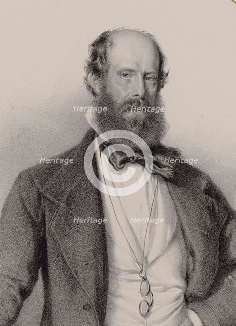 Portrait of the composer Luigi Ricci (1805-1859), 1858. Creator: Dauthage, Adolf (1825-1883).