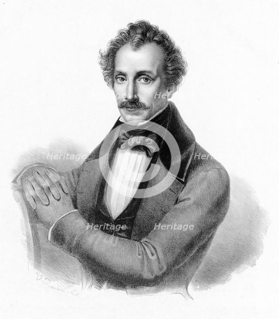 Portrait of the composer Luigi Ricci (1805-1859), c. 1840.