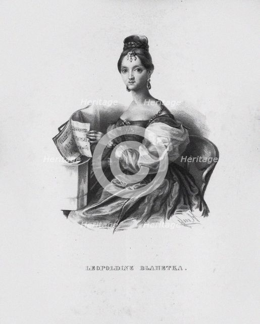 Portrait of the composer Leopoldine Blahetka (1811-1887), 1830-1840s.