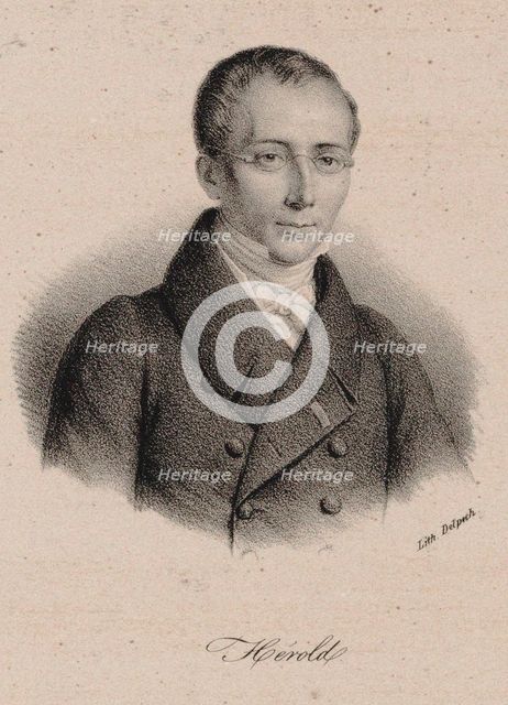 Portrait of the composer Louis-Joseph-Ferdinand Hérold (1791-1833), 1825.