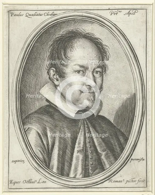 Portrait of the Composer Paolo Quagliati (c. 1555-1628), 1623. Artist: Leoni, Ottavio Maria (1578-1630)