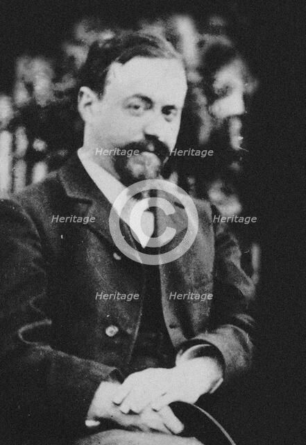 Portrait of the composer Paul Dukas (1865-1935), 1895. Creator: Anonymous.