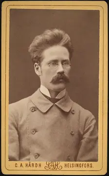 Portrait of the composer Pekka Juhani Hannikainen (1854-1924), 1870s. Creator: Photo studio C. A. Hårdh, Helsingfors