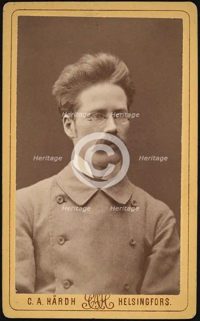 Portrait of the composer Pekka Juhani Hannikainen (1854-1924), 1870s. Creator: Photo studio C. A. Hårdh, Helsingfors  .