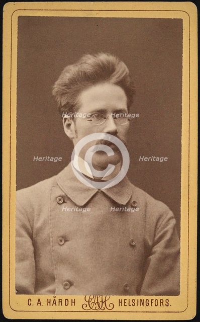 Portrait of the composer Pekka Juhani Hannikainen (1854-1924), 1870s. Creator: Photo studio C. A. Hårdh, Helsingfors  .
