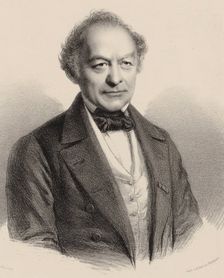 Portrait of the Composer Peter Joseph von Lindpaintner (1791-1856), c. 1840. Creator: Schwarz, Carl Benjamin (1757-1813)