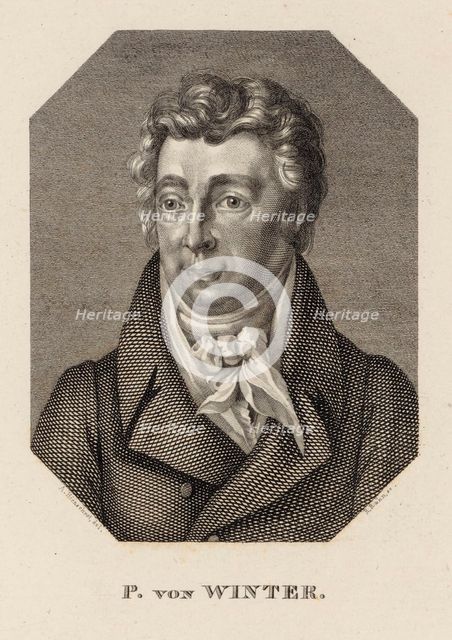 Portrait of the Composer Peter von Winter (1754-1825) , c. 1830. Creator: Rahn, Hans Rudolf (1805-1868).