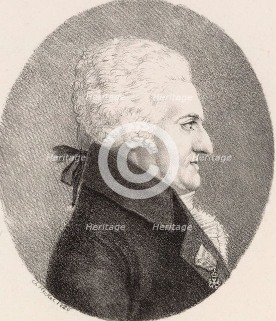 Portrait of the composer Pierre-Alexandre Monsigny (1729-1817), 1826. Creator: Heckel, Johann Christoph (1792-1858).