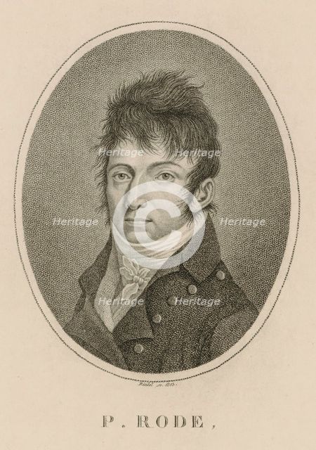 Portrait of the composer Pierre Jacques Joseph Rode (1774-1830), 1813. Creator: Riedel, Carl Traugott (1769-c. 1832).