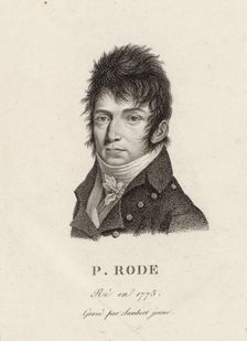 Portrait of the composer Pierre Jacques Joseph Rode (1774-1830). Creator: Anonymous