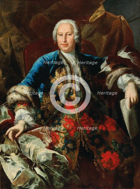 Portrait of the Composer Pietro Torri (ca. 1650-1737), ca 1735. Creator: Stern, Ludovico (1709-1777).