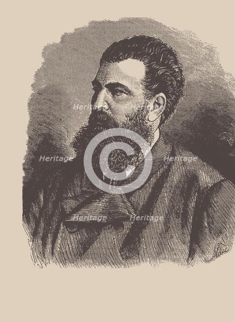 Portrait of the Composer Prince Juri Nikolayevich Golitsyn (1823-1872), 1870. Creator: May, Oskar Bogdanovich (active ca 1870).