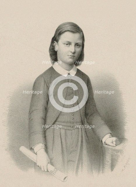 Portrait of the composer Raoul Pugno (1852-1914), c. 1870. Creator: Pincon, Adolphe (1847-1884).