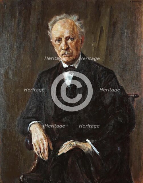 Portrait of the composer Richard Georg Strauss (1864-1949), 1918. Creator: Liebermann, Max (1847-1935).