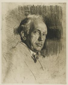 Portrait of the Composer Richard Strauss (1864-1949), c. 1914. Creator: Liebermann, Max (1847-1935)