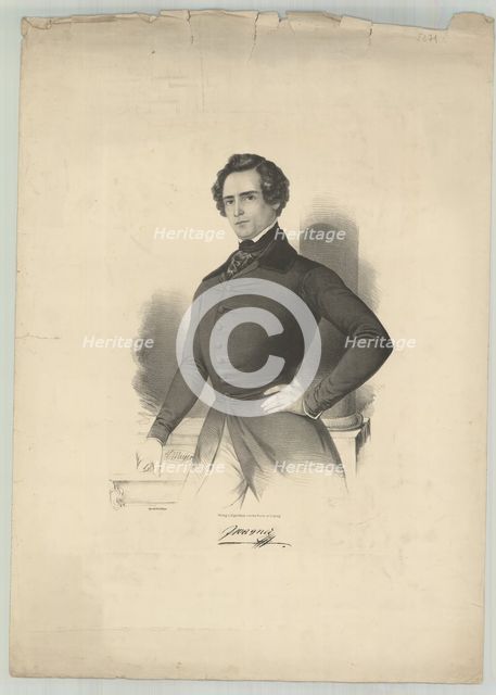 Portrait of the Composer Richard Wagner (1813-1883), 1840s.