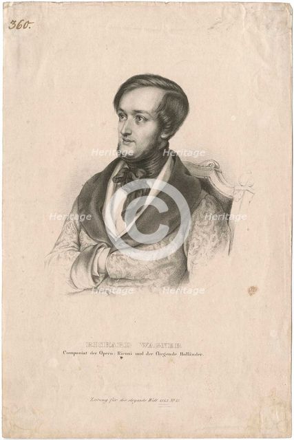Portrait of the composer Richard Wagner (1813-1883), 1843.
