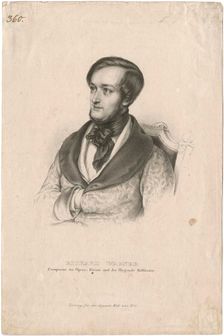 Portrait of the composer Richard Wagner (1813-1883), 1843