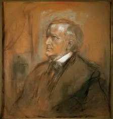 Portrait of the composer Richard Wagner (1813-1883), 1868. Artist: Franz von Lenbach
