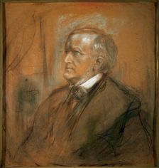Portrait of the composer Richard Wagner (1813-1883), 1868. Artist: Franz von Lenbach