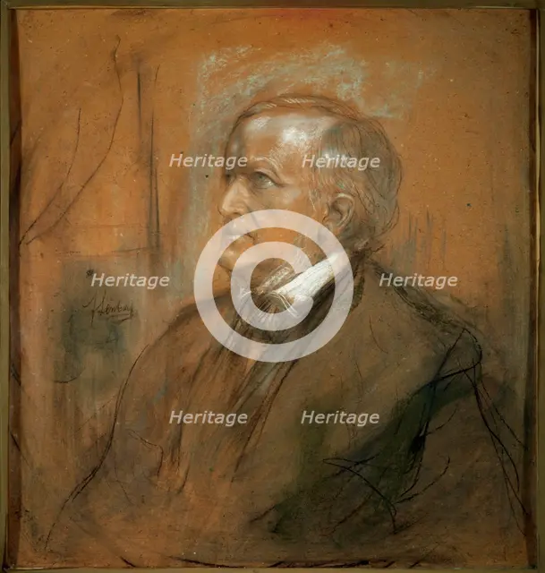 'Portrait of the composer Richard Wagner', (1813-1883), 1868.  Artist: Franz von Lenbach