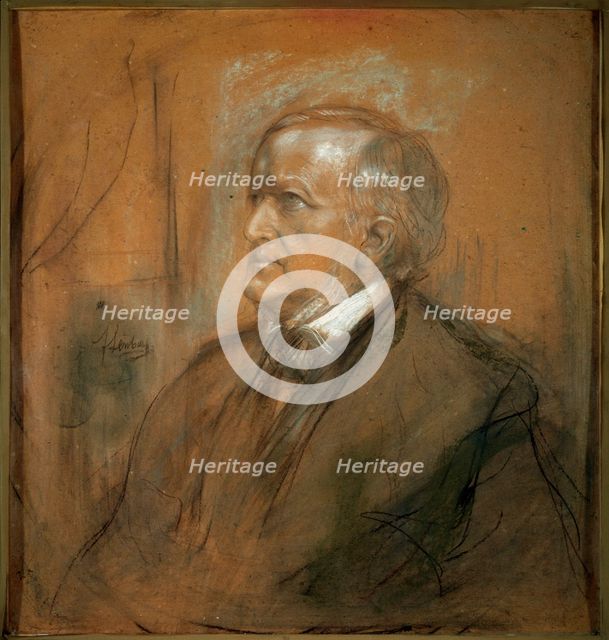 'Portrait of the composer Richard Wagner', (1813-1883), 1868.  Artist: Franz von Lenbach