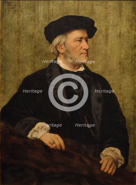 Portrait of the composer Richard Wagner (1813-1883), 1883.