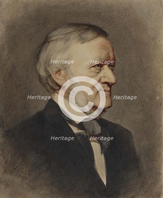 Portrait of the composer Richard Wagner (1813-1883), 1883. Creator: Diefenbach, Karl Wilhelm (1851-1913).