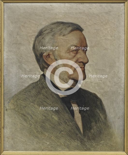 Portrait of the Composer Richard Wagner (1813-1883). Creator: Lenbach, Franz, von (1836-1904).