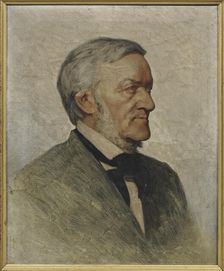 Portrait of the Composer Richard Wagner (1813-1883). Creator: Lenbach, Franz, von (1836-1904)