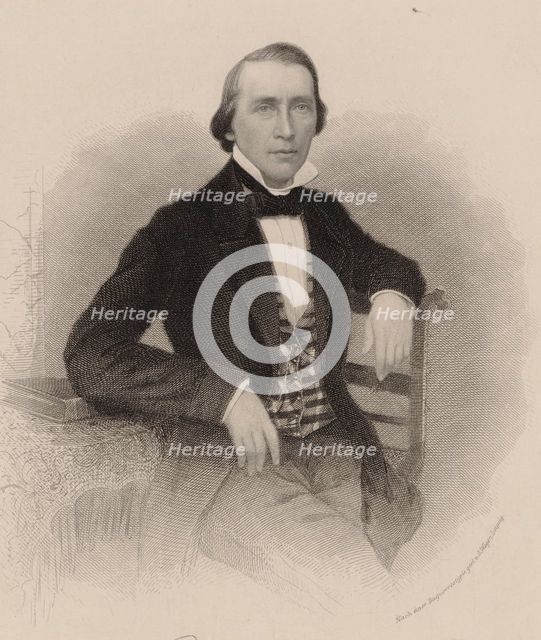 Portrait of the composer Robert Franz (1815-1892), 1880.
