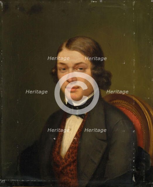 Portrait of the Composer Robert Schumann (1810-1856), 1842. Creator: Collière, Lucienne (1785-1847).