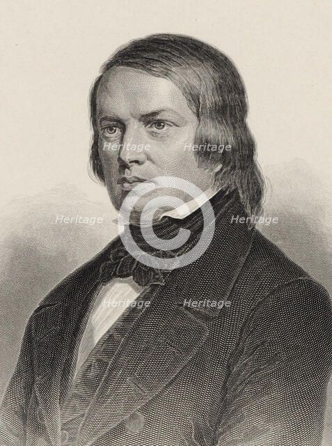 Portrait of the Composer Robert Schumann (1810-1856), 1860. Creator: Weger, August (1823-1892).