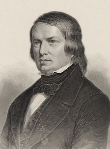Portrait of the Composer Robert Schumann (1810-1856), 1860. Creator: Weger, August (1823-1892)
