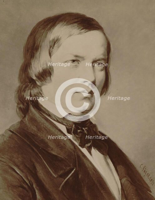 Portrait of the Composer Robert Schumann (1810-1856), 1871. Creator: Jäger, Carl (1833-1887).