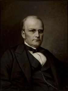 Portrait of the composer Stanislaw Moniuszko (1819-1872), c1865. Creator: Maleszewski, Tytus (1827-1898)